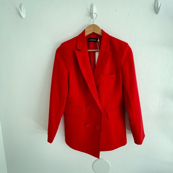 SOLD!  SUSIELADY Womens Red Business Suit Two Piece Set - Picture 6 of 15